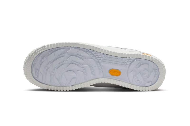 Official Look at Vibram x Nike Air Force 1 Low "Summit White" HV5953-100 Summit White/Eggshell-Velocity Yellow summer 2026 release info