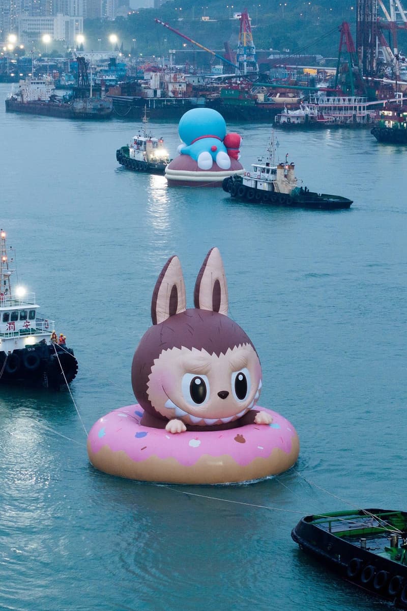 KAWS Joins Forces With AllRightsResereved for World's First and Largest Water Parade labubu mcdonalds grimace sesame street doraemon netflix snoopy