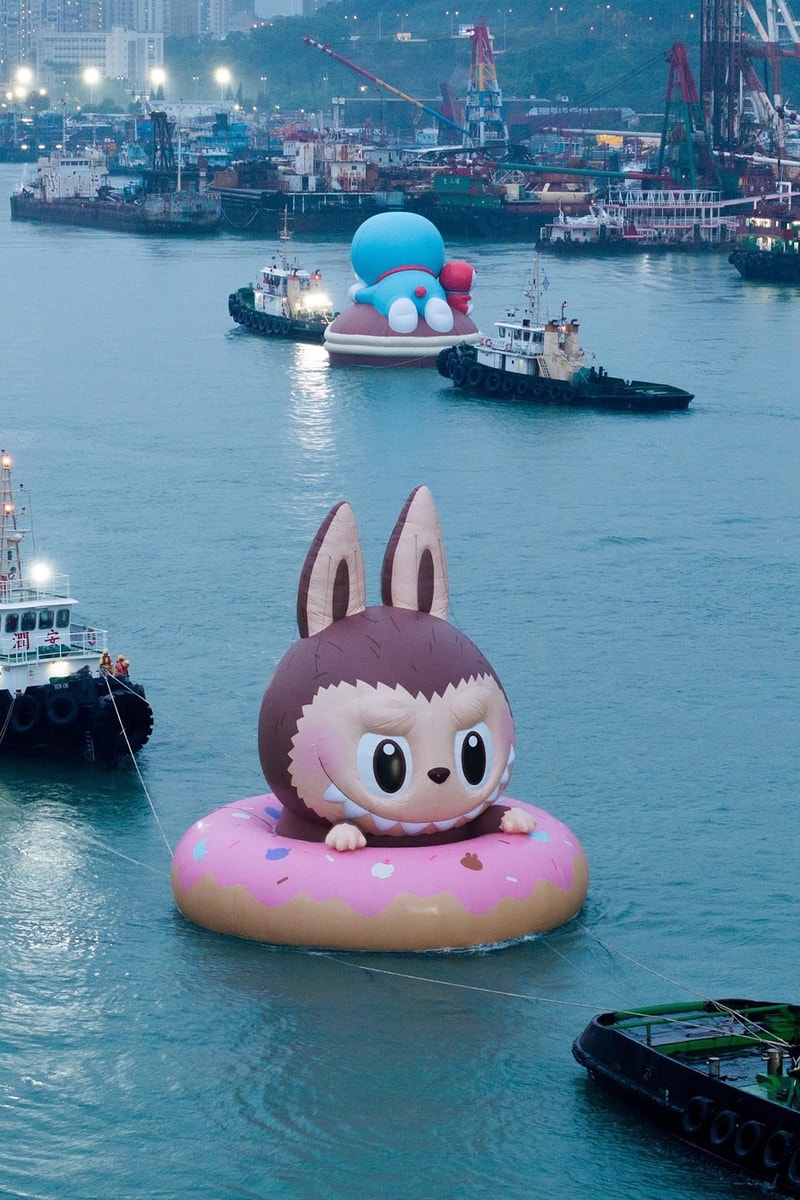 KAWS Joins Forces With AllRightsResereved for World's First and Largest Water Parade labubu mcdonalds grimace sesame street doraemon netflix snoopy
