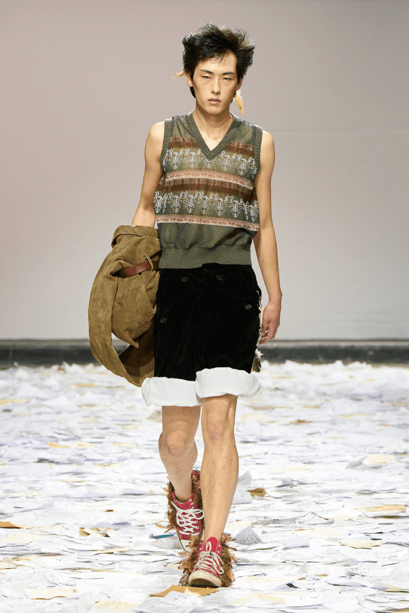 Oscar Ouyang Melds Folklore, Experimental Knits, and Streetwear for His SS26 LFW Debut Laura Weir, the British Fashion Council (BFC) 2025/26 BFC NEWGEN initiative.