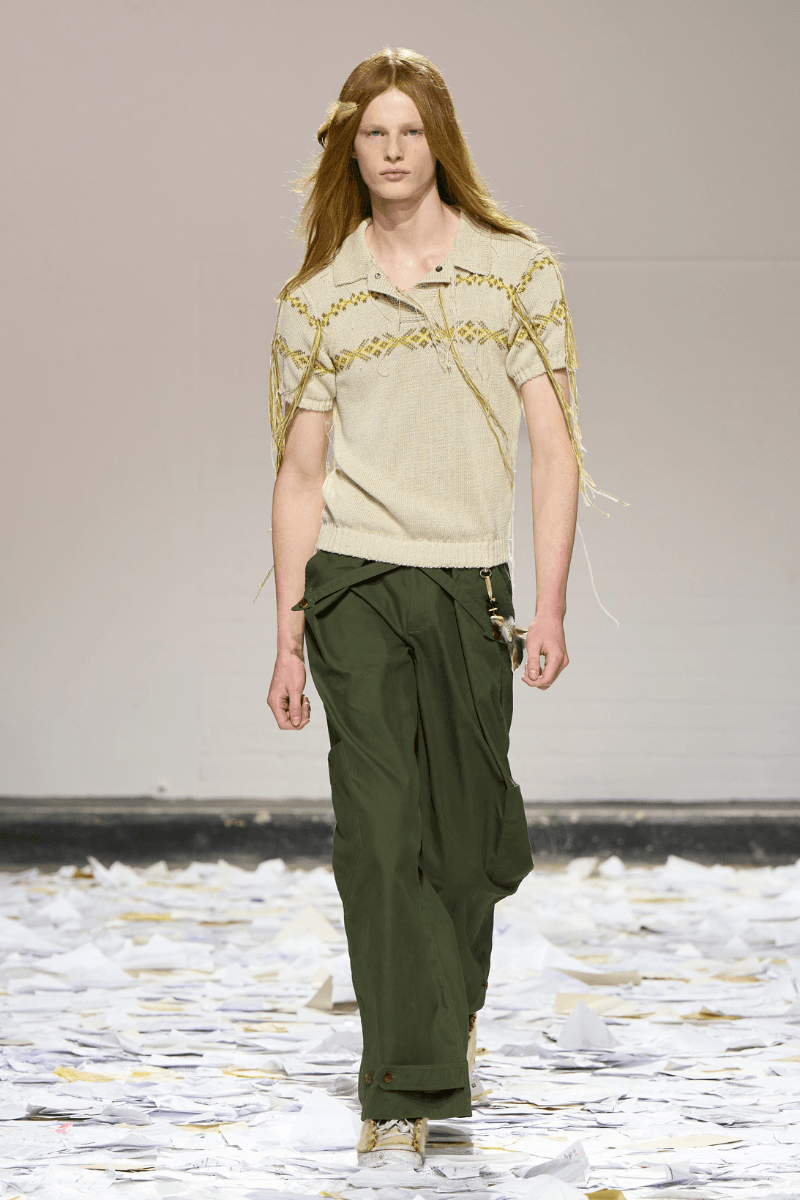 Oscar Ouyang Melds Folklore, Experimental Knits, and Streetwear for His SS26 LFW Debut Laura Weir, the British Fashion Council (BFC) 2025/26 BFC NEWGEN initiative.