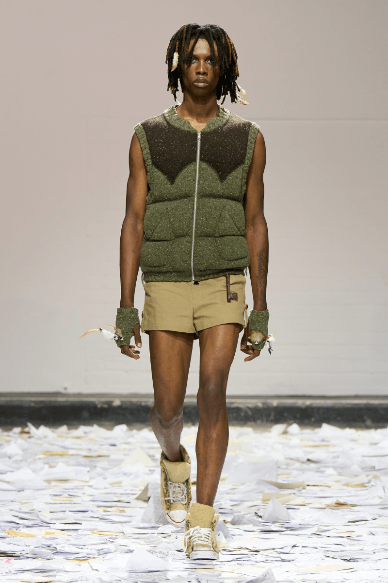 Oscar Ouyang Melds Folklore, Experimental Knits, and Streetwear for His SS26 LFW Debut Laura Weir, the British Fashion Council (BFC) 2025/26 BFC NEWGEN initiative.