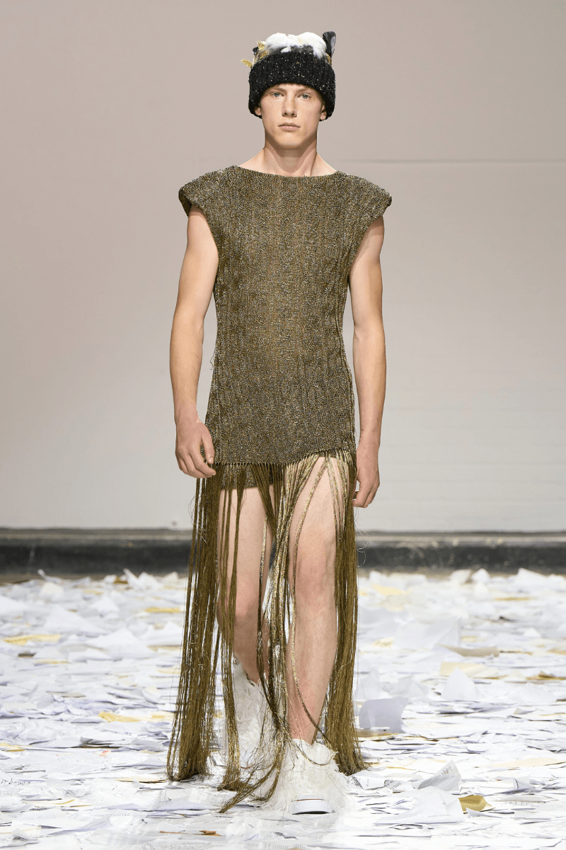 Oscar Ouyang Melds Folklore, Experimental Knits, and Streetwear for His SS26 LFW Debut Laura Weir, the British Fashion Council (BFC) 2025/26 BFC NEWGEN initiative.