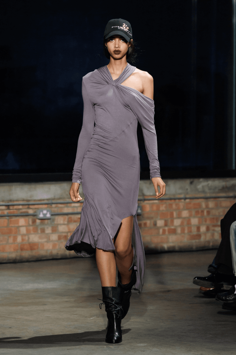 Aaron Esh Routs Back to Classical Menswear for SS26 Oval Space in Hackney London Fashion Week Katy England Savile Row tailor Charlie Allen