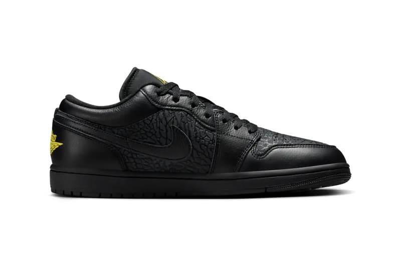 Air Jordan 1 Low Arrives in "Elephant Print/Black/Yellow" IM6568-010 release info swoosh nike jordan brand