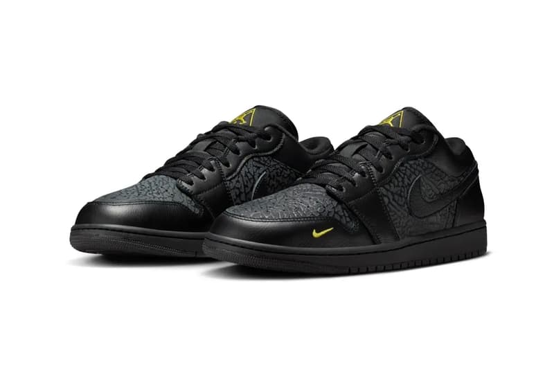 Air Jordan 1 Low Arrives in "Elephant Print/Black/Yellow" IM6568-010 release info swoosh nike jordan brand