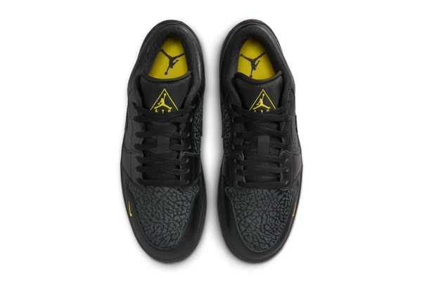 Air Jordan 1 Low Arrives in "Elephant Print/Black/Yellow" IM6568-010 release info swoosh nike jordan brand