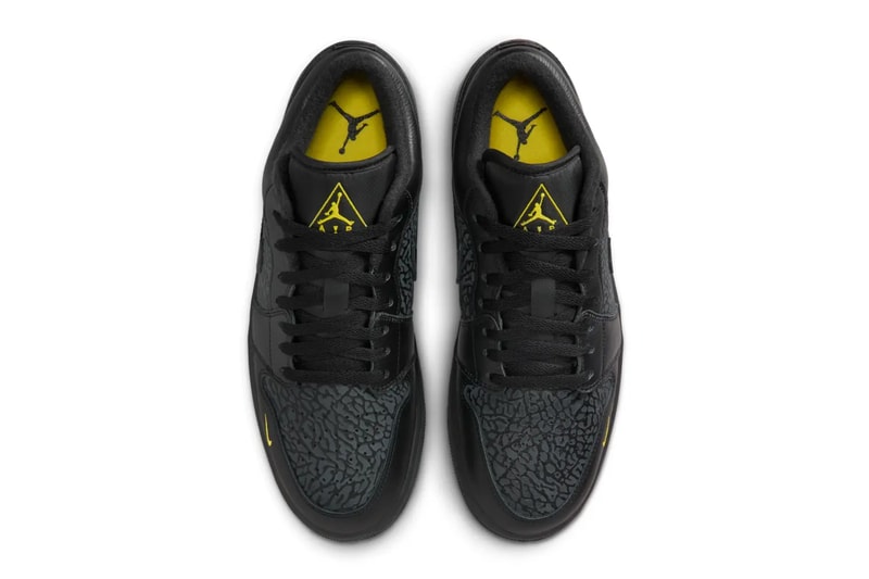 Air Jordan 1 Low Arrives in "Elephant Print/Black/Yellow" IM6568-010 release info swoosh nike jordan brand