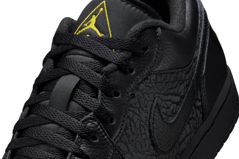 Air Jordan 1 Low Arrives in "Elephant Print/Black/Yellow" IM6568-010 release info swoosh nike jordan brand