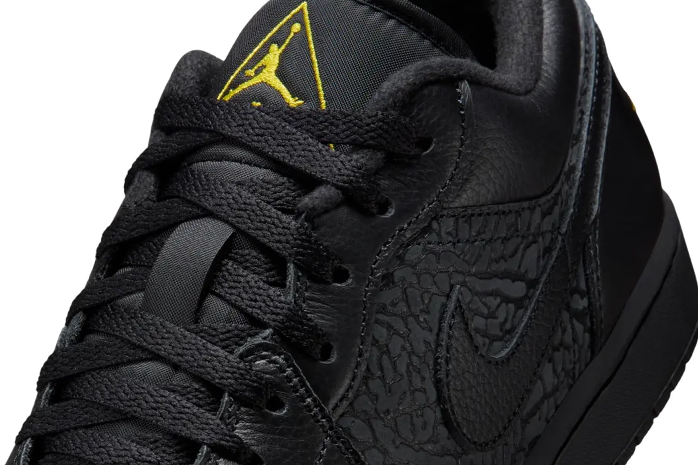 Air Jordan 1 Low Arrives in "Elephant Print/Black/Yellow" IM6568-010 release info swoosh nike jordan brand