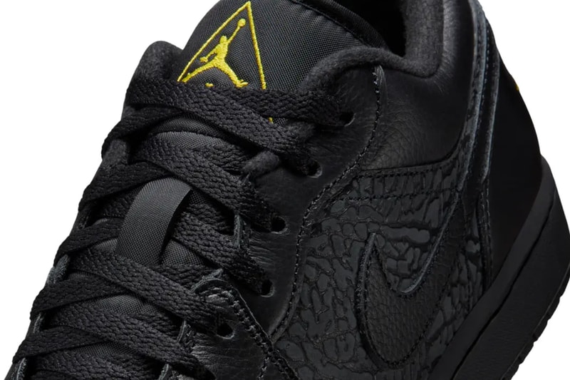 Air Jordan 1 Low Arrives in "Elephant Print/Black/Yellow" IM6568-010 release info swoosh nike jordan brand