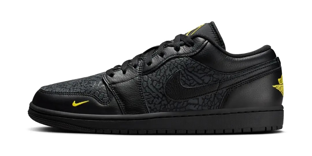 Air Jordan 1 Low Arrives in "Elephant Print/Black/Yellow"