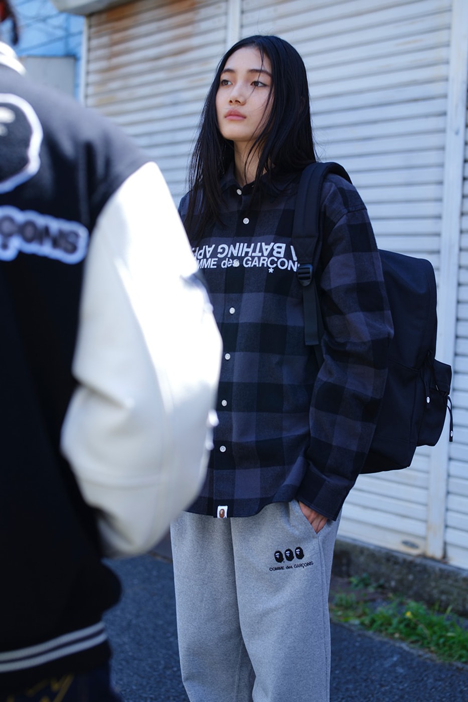 BAPE Drops New COMME des GARÇONS Osaka Collection varsity jacket plaid shirt hoodie camo osaka exclusive