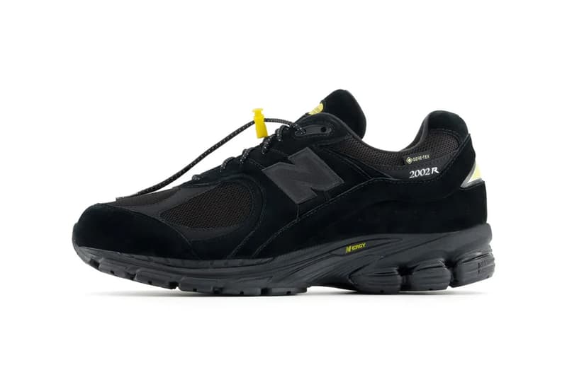 New Balance 2002R GORE-TEX Surfaces in "Black/Yellow" M2002RX3 black suede yellow toggle lacing