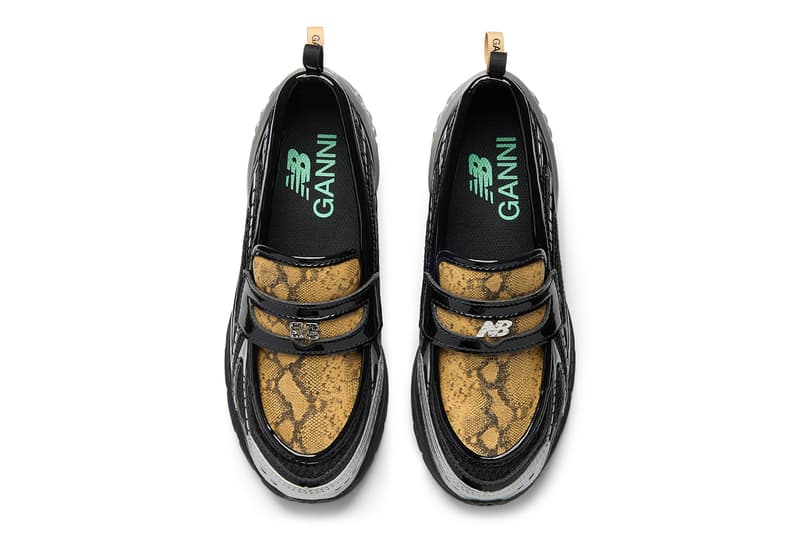 GANNI and New Balance Expand Sneaker Loafer Trend With Limited Edition 1906L Collaboration Releas Info snake print 