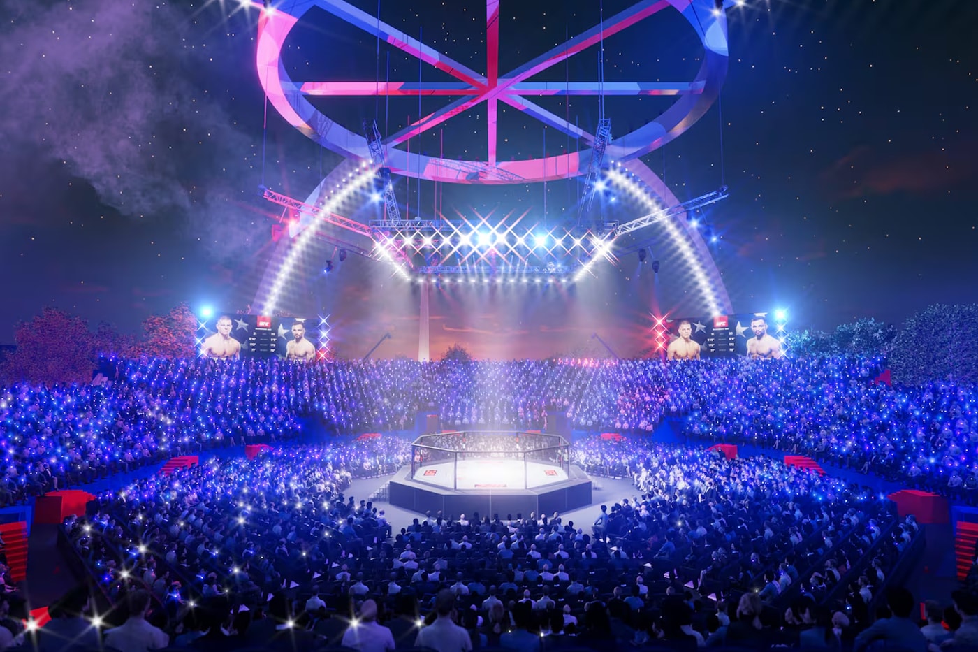 The White House Confirms UFC Arena To Be Built on Its Lawn rendering washington dc south lawn