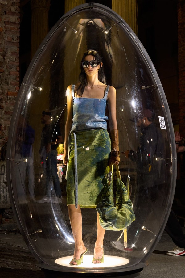 Diesel Spring/Summer 2026 Milan Fashion Week Glenn Martens runway lookbook hunt 