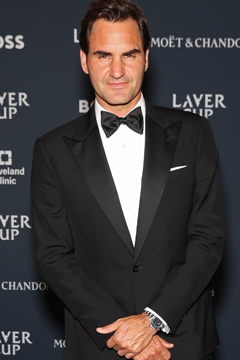 Wrist Check: Roger Federer Shows off Ultra-Rare $1.5 Million USD Rolex Daytona "Blue Sapphire" at Laver Cup tennis legend carlos alcaraz swiss watches and wonders oyster bracelet 18k white gold 40 mm case