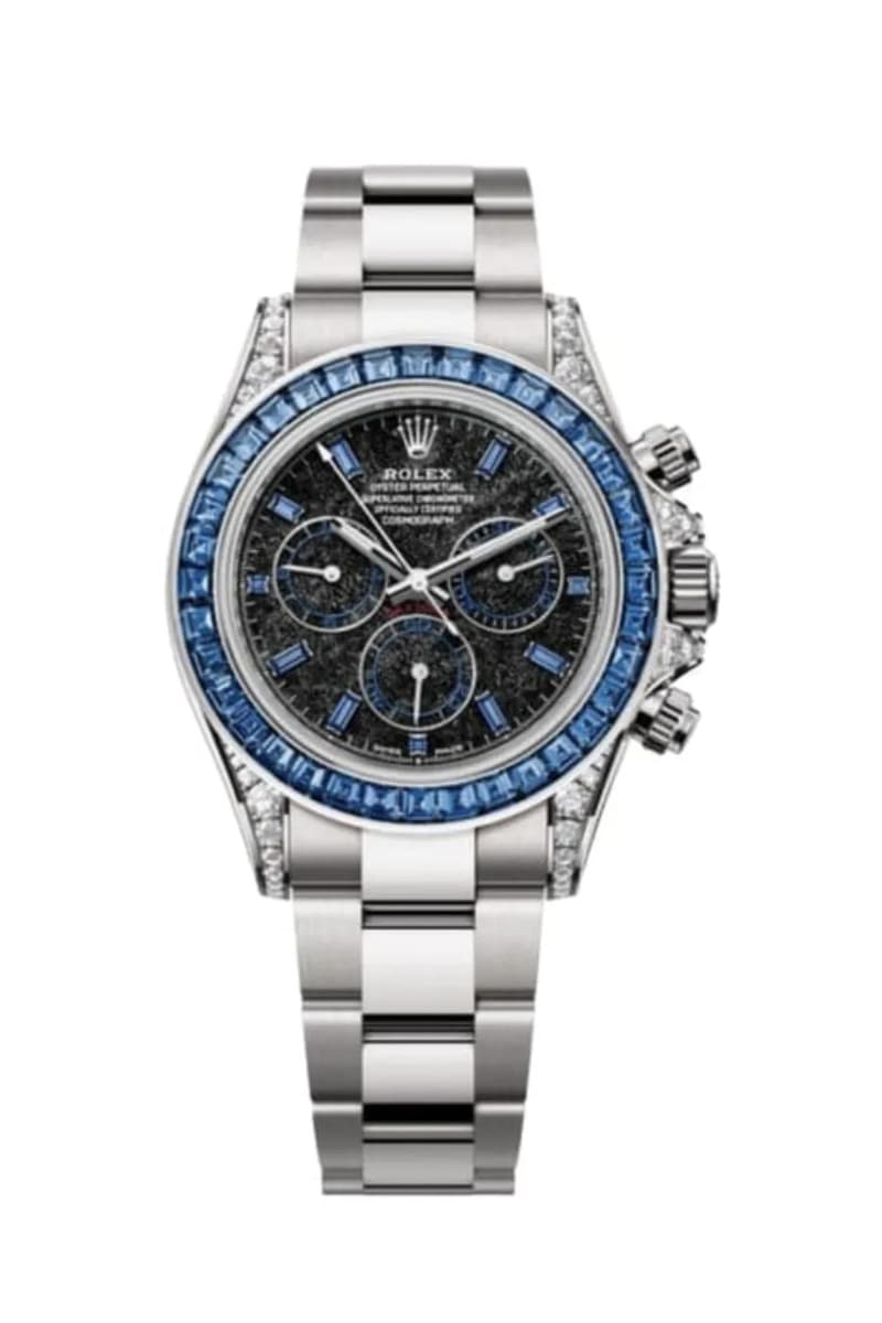 Wrist Check: Roger Federer Shows off Ultra-Rare $1.5 Million USD Rolex Daytona "Blue Sapphire" at Laver Cup tennis legend carlos alcaraz swiss watches and wonders oyster bracelet 18k white gold 40 mm case