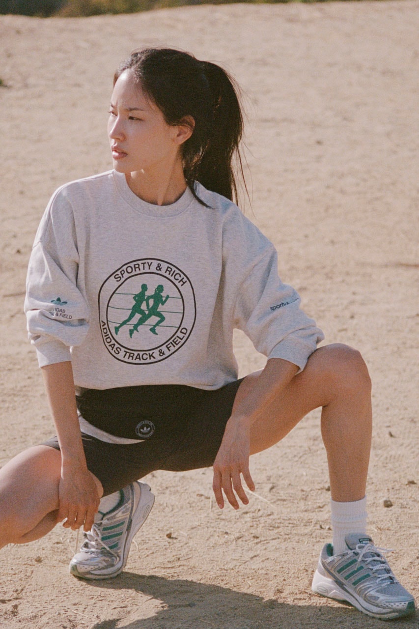 adidas Originals and Sporty & Rich Reconnect on Running-Inspired Range of Apparel and Footwear release info sneaker emily oberg