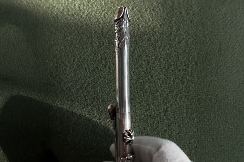 Justin Reed Drops Chrome Hearts Phallic Pen penis dick sterling silver multi-color pen