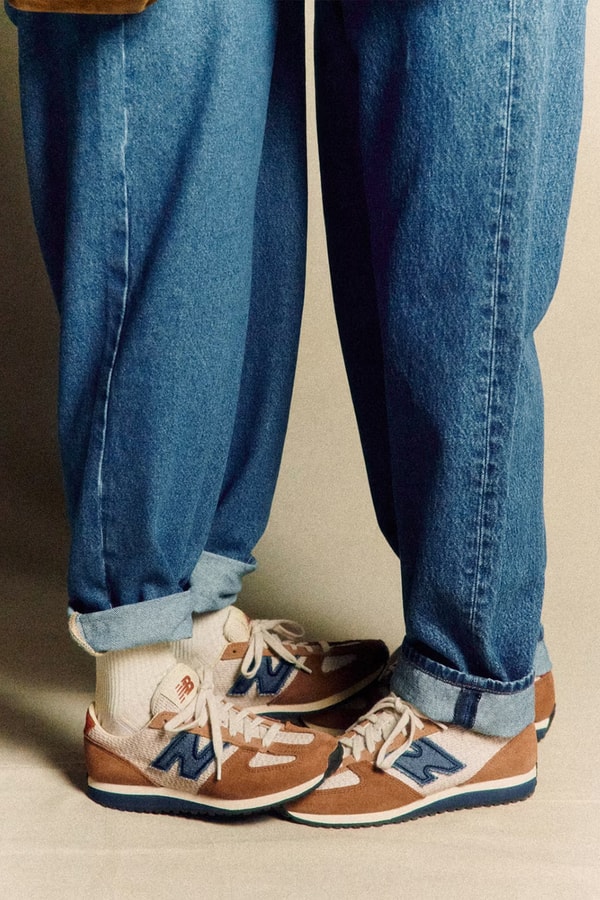 Sezane New Balance 471 sneaker  Release collaboration N-logo denim Info