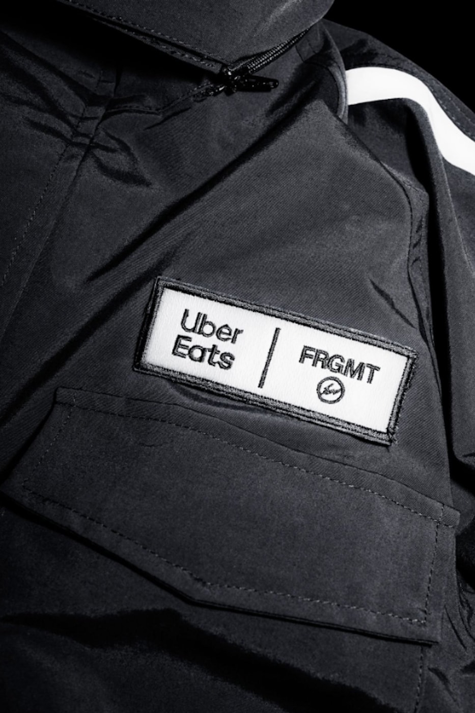 Fragment Teams up With Uber Eats Japan for Exclusive Rider Jacket delivery driver top 300 enticed performance hiroshi fujiwara komine
