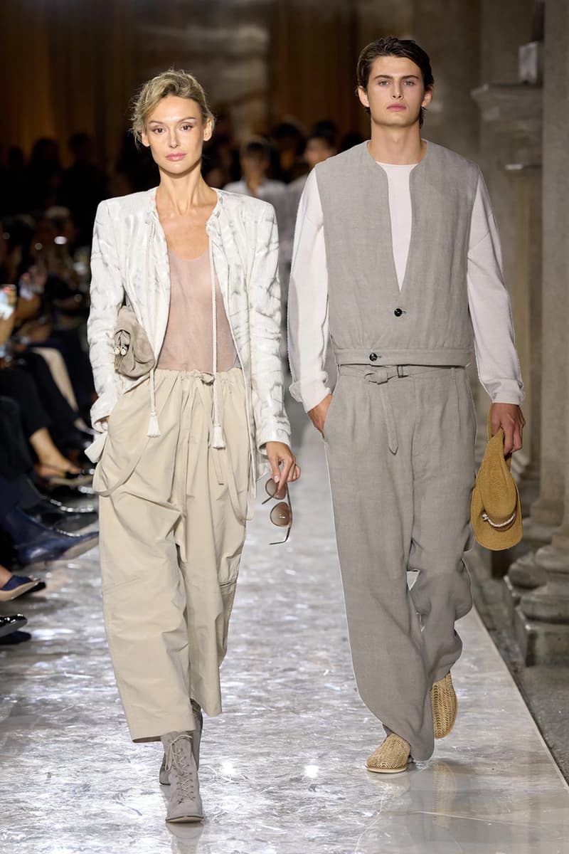 Giorgio Armani Spring/Summer 2026 Milan Fashion Week Final Collection last show final collection italian designer fluidity menswear suiting
