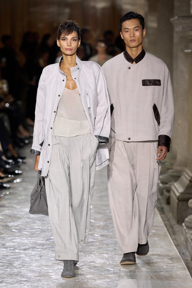 Giorgio Armani Spring/Summer 2026 Milan Fashion Week Final Collection last show final collection italian designer fluidity menswear suiting