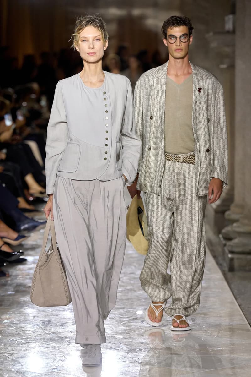 Giorgio Armani Spring/Summer 2026 Milan Fashion Week Final Collection last show final collection italian designer fluidity menswear suiting