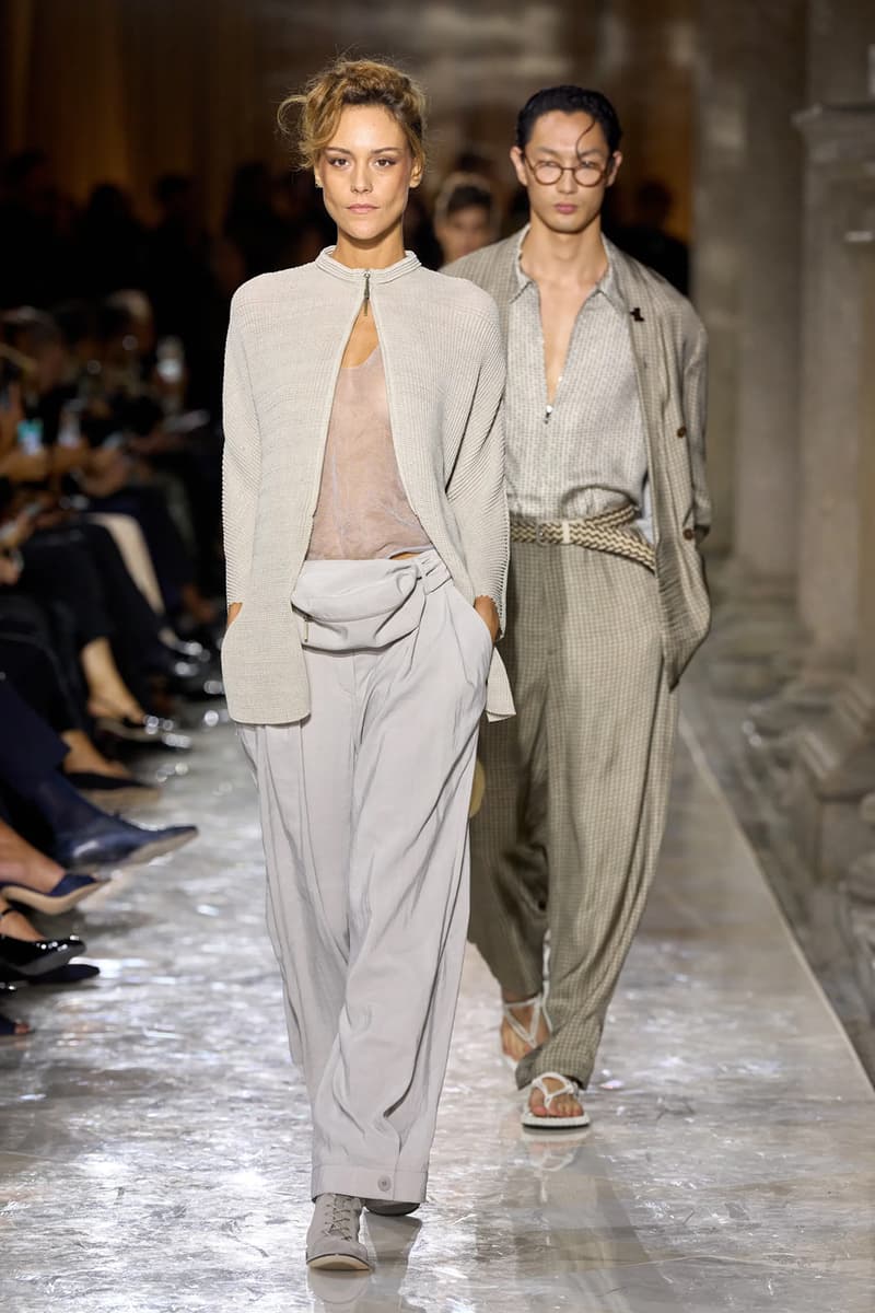 Giorgio Armani Spring/Summer 2026 Milan Fashion Week Final Collection last show final collection italian designer fluidity menswear suiting