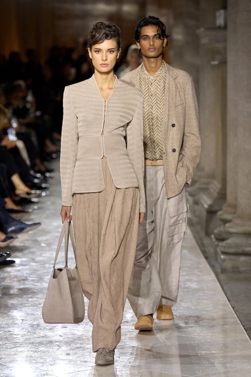 Giorgio Armani Spring/Summer 2026 Milan Fashion Week Final Collection last show final collection italian designer fluidity menswear suiting