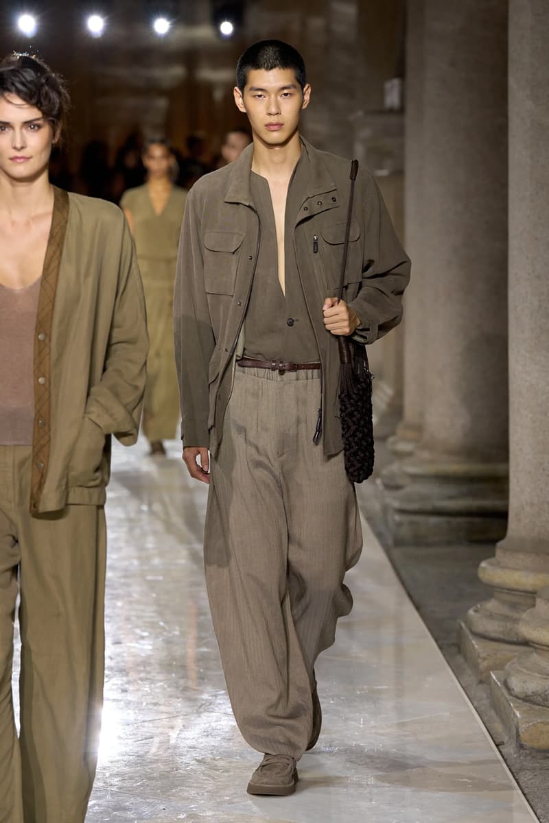 Giorgio Armani Spring/Summer 2026 Milan Fashion Week Final Collection last show final collection italian designer fluidity menswear suiting