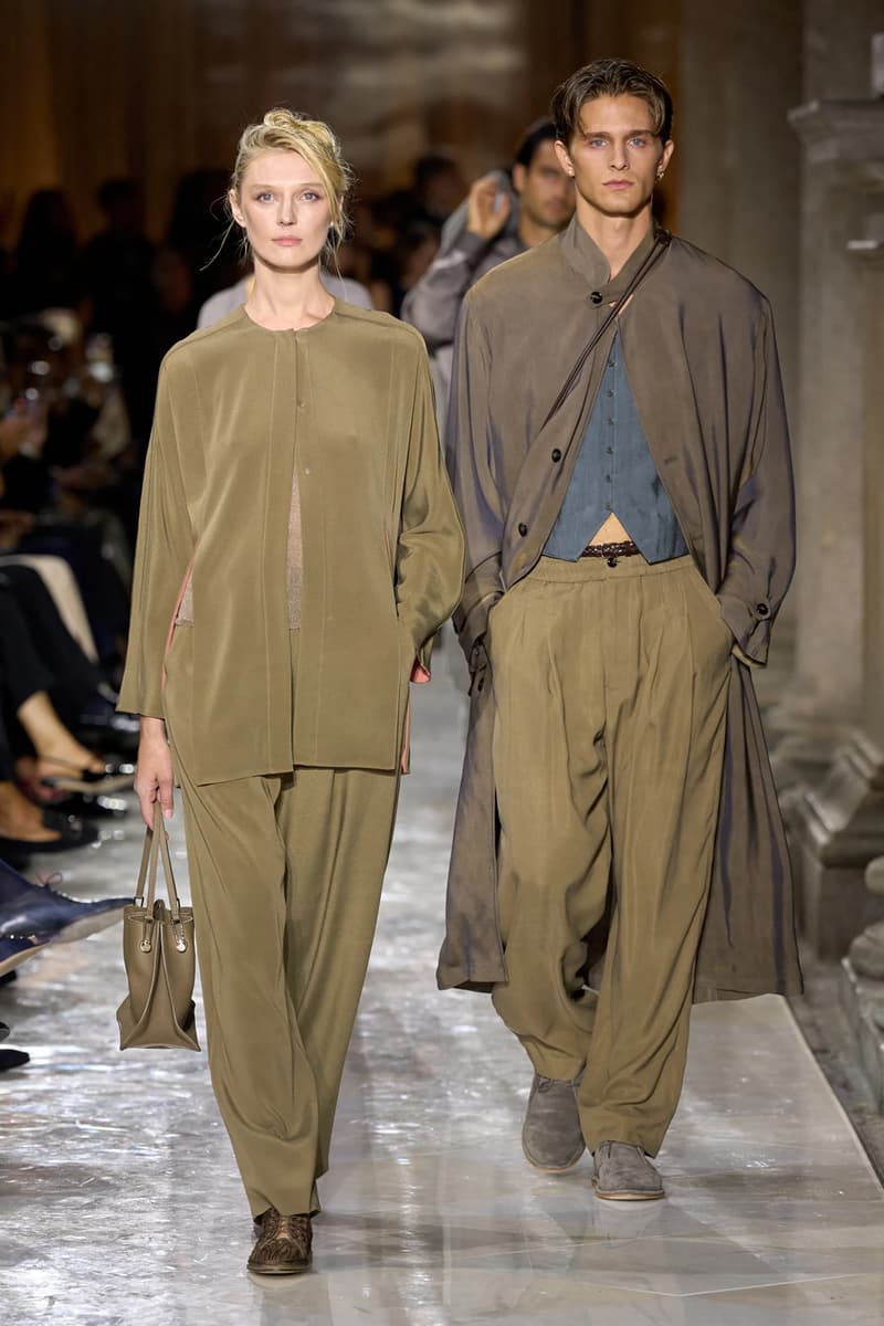 Giorgio Armani Spring/Summer 2026 Milan Fashion Week Final Collection last show final collection italian designer fluidity menswear suiting