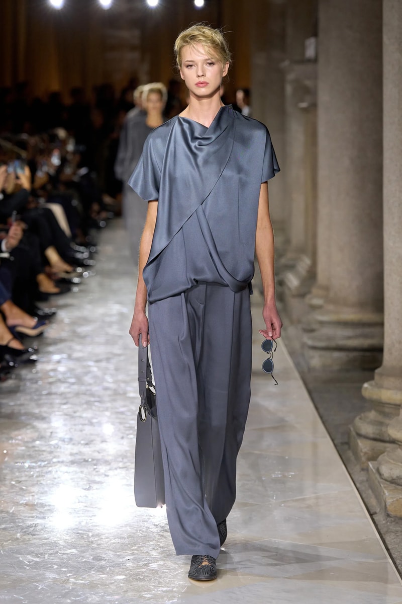 Giorgio Armani Spring/Summer 2026 Milan Fashion Week Final Collection last show final collection italian designer fluidity menswear suiting