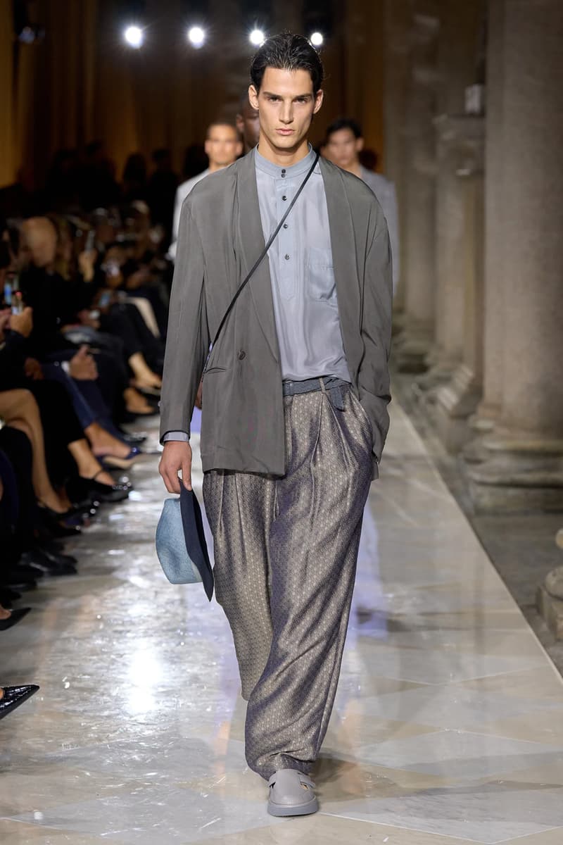 Giorgio Armani Spring/Summer 2026 Milan Fashion Week Final Collection last show final collection italian designer fluidity menswear suiting