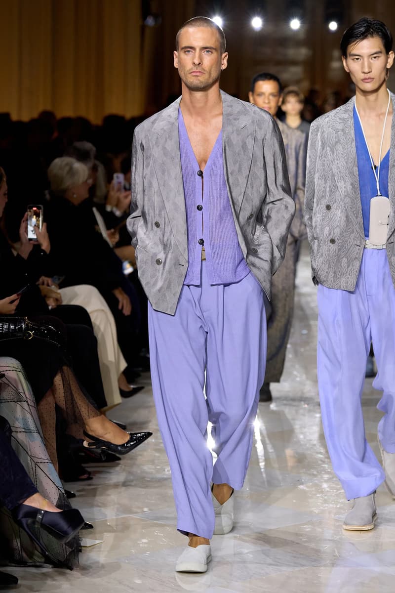Giorgio Armani Spring/Summer 2026 Milan Fashion Week Final Collection last show final collection italian designer fluidity menswear suiting