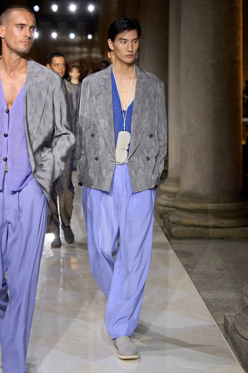 Giorgio Armani Spring/Summer 2026 Milan Fashion Week Final Collection last show final collection italian designer fluidity menswear suiting