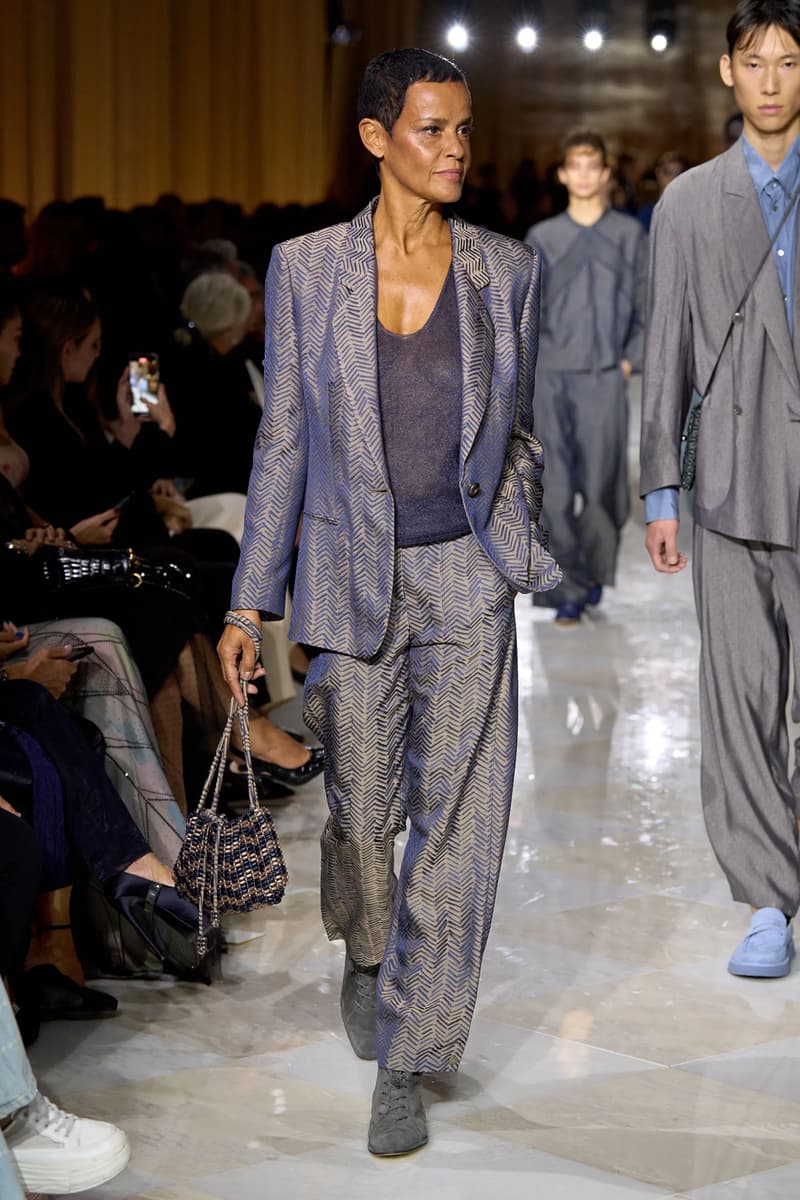 Giorgio Armani Spring/Summer 2026 Milan Fashion Week Final Collection last show final collection italian designer fluidity menswear suiting