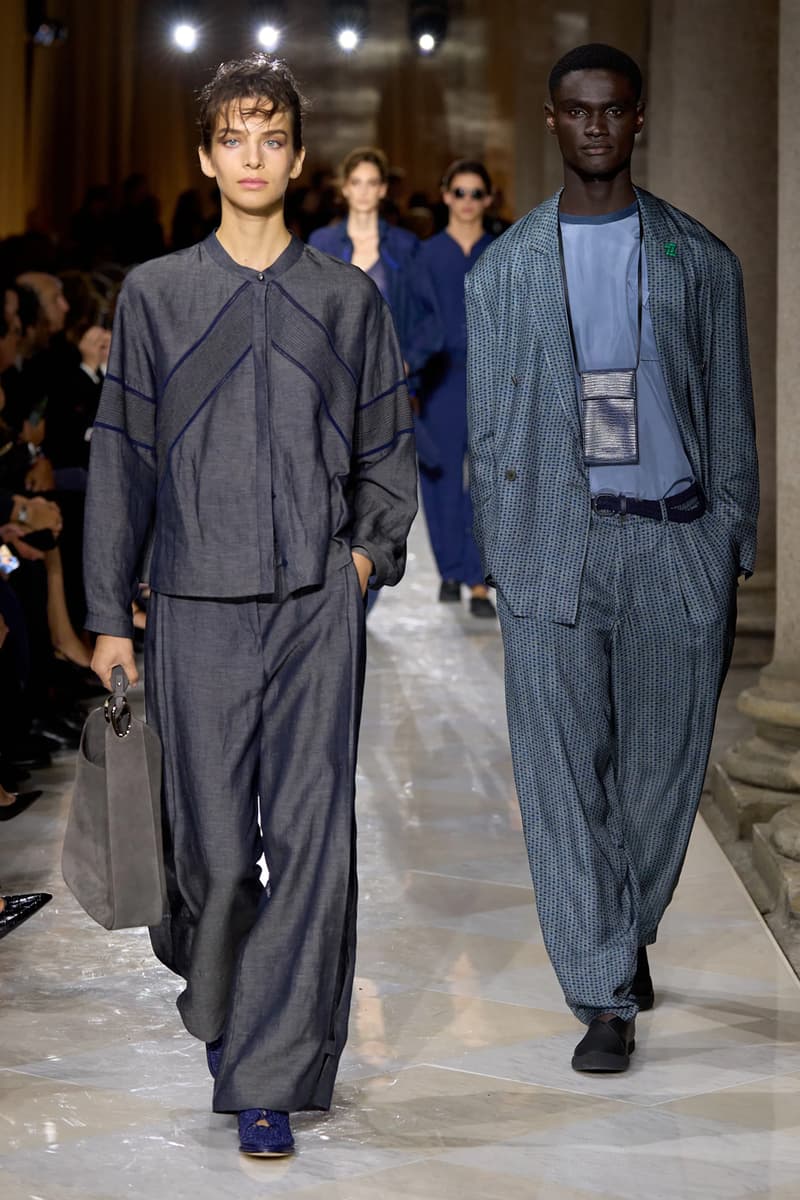 Giorgio Armani Spring/Summer 2026 Milan Fashion Week Final Collection last show final collection italian designer fluidity menswear suiting