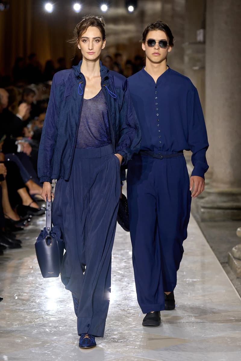 Giorgio Armani Spring/Summer 2026 Milan Fashion Week Final Collection last show final collection italian designer fluidity menswear suiting