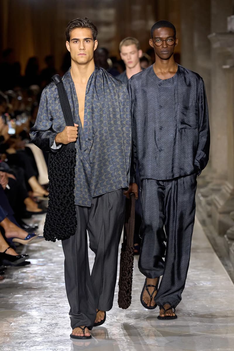 Giorgio Armani Spring/Summer 2026 Milan Fashion Week Final Collection last show final collection italian designer fluidity menswear suiting