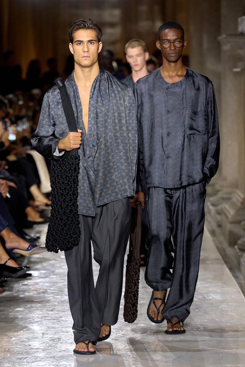 Giorgio Armani Spring/Summer 2026 Milan Fashion Week Final Collection last show final collection italian designer fluidity menswear suiting