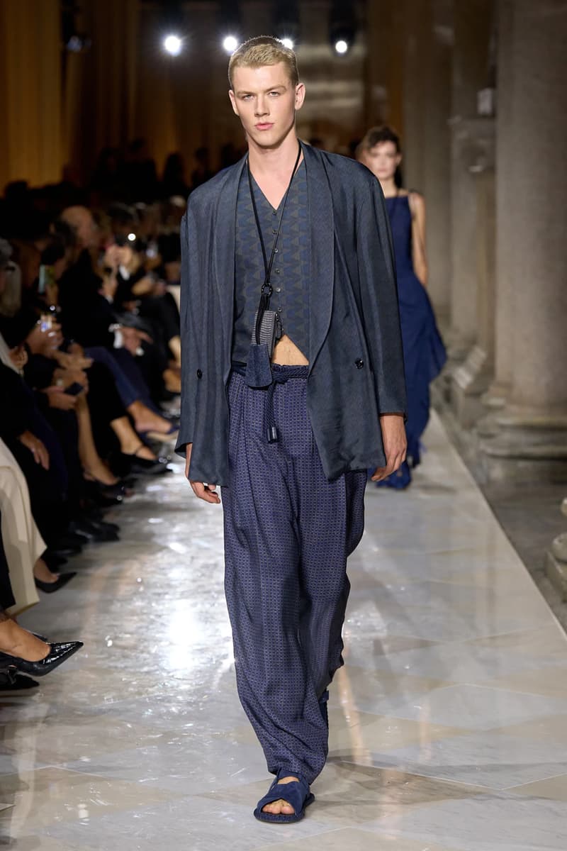 Giorgio Armani Spring/Summer 2026 Milan Fashion Week Final Collection last show final collection italian designer fluidity menswear suiting