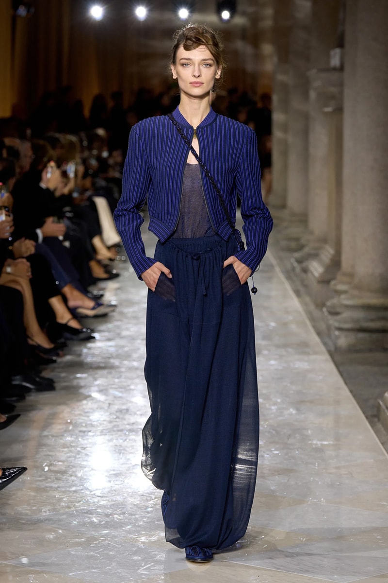 Giorgio Armani Spring/Summer 2026 Milan Fashion Week Final Collection last show final collection italian designer fluidity menswear suiting