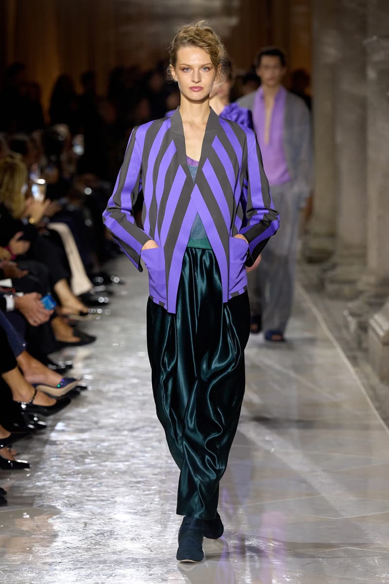 Giorgio Armani Spring/Summer 2026 Milan Fashion Week Final Collection last show final collection italian designer fluidity menswear suiting