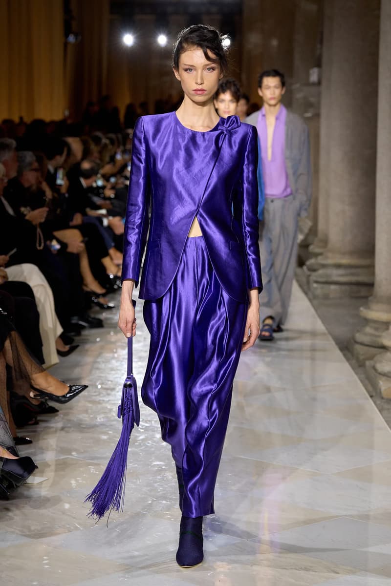Giorgio Armani Spring/Summer 2026 Milan Fashion Week Final Collection last show final collection italian designer fluidity menswear suiting