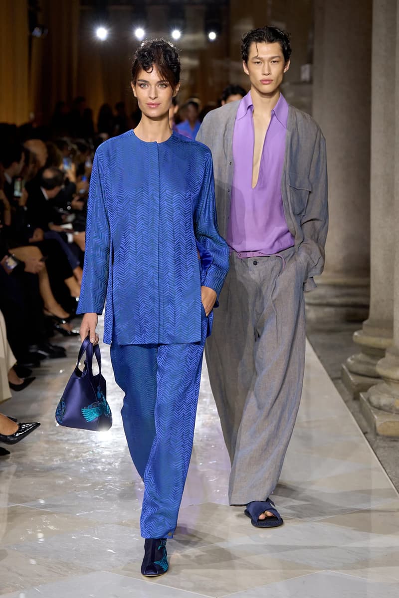 Giorgio Armani Spring/Summer 2026 Milan Fashion Week Final Collection last show final collection italian designer fluidity menswear suiting