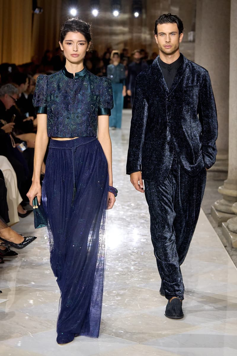 Giorgio Armani Spring/Summer 2026 Milan Fashion Week Final Collection last show final collection italian designer fluidity menswear suiting
