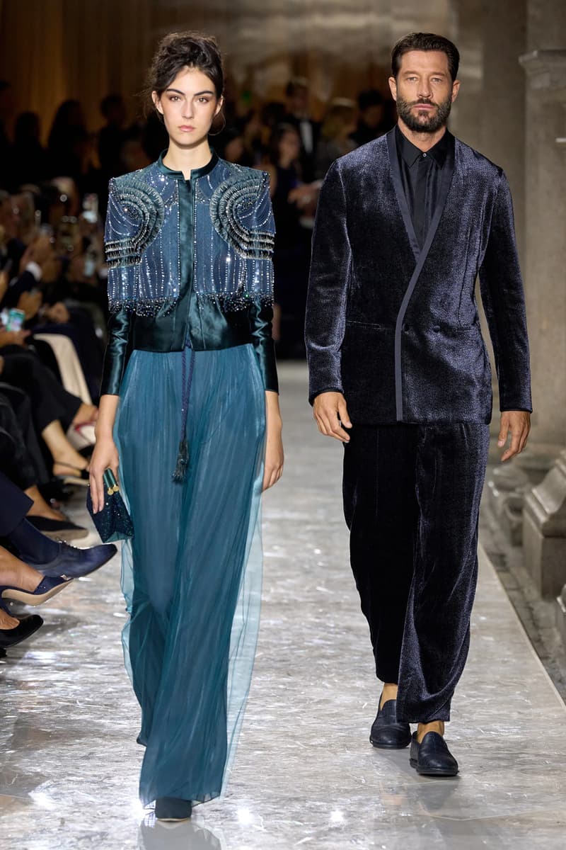 Giorgio Armani Spring/Summer 2026 Milan Fashion Week Final Collection last show final collection italian designer fluidity menswear suiting
